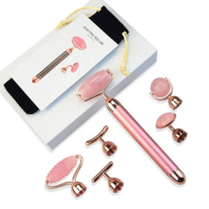 Masajeador Facial Rodillo de jade 6 piezas en 1 eléctrico con vibrador™