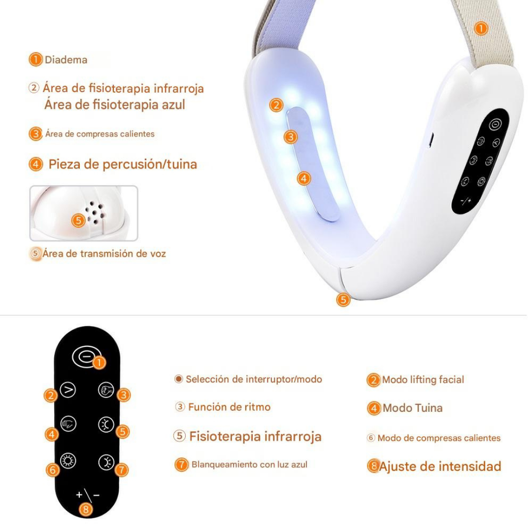 26 Reductor Facial de Papada y Cachetes Adelgazador Facial Profesional™
