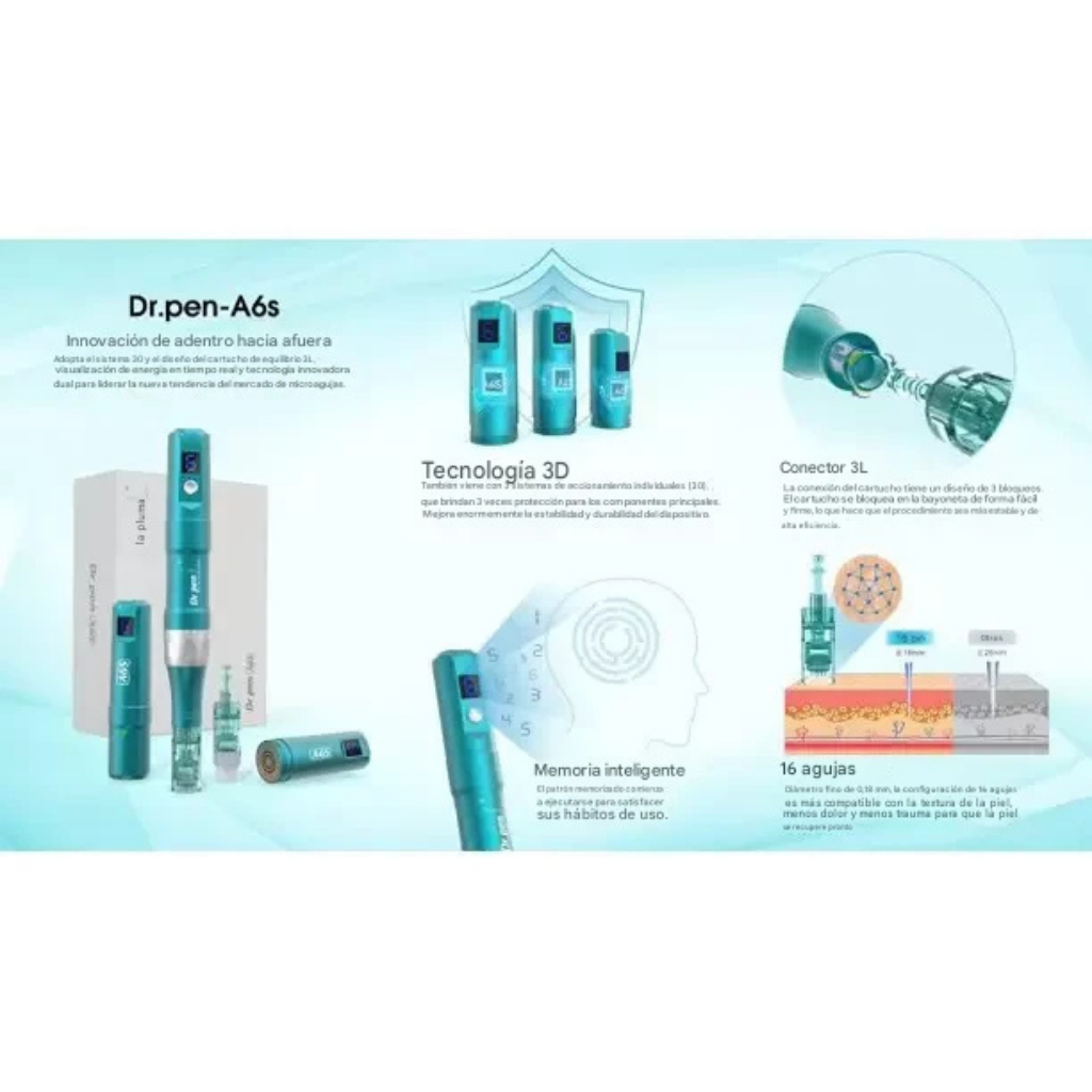 Dr. Pen A6S Microneedling Profesional con Tecnología Digital y Doble Batería™