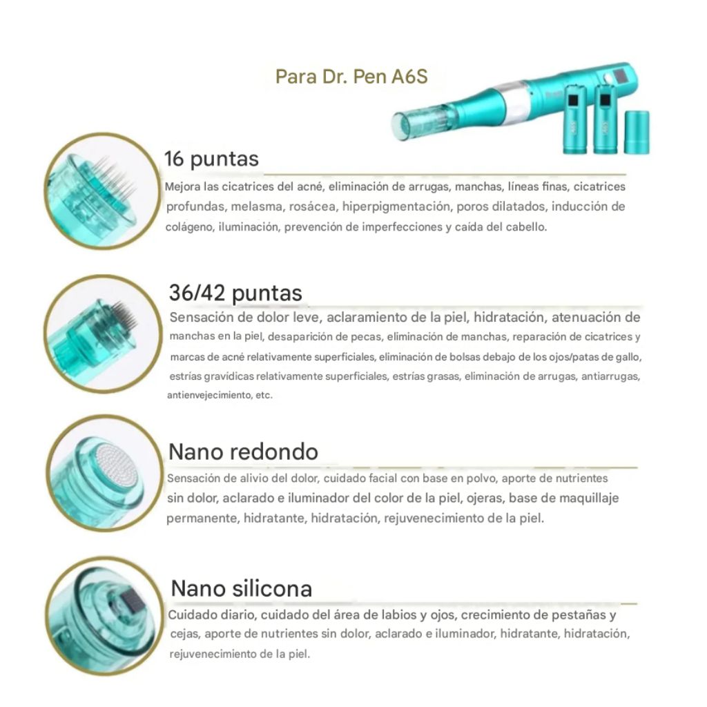 Dr. Pen A6S Microneedling Profesional con Tecnología Digital y Doble Batería™