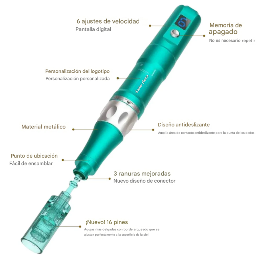 Dr. Pen A6S Microneedling Profesional con Tecnología Digital y Doble Batería™