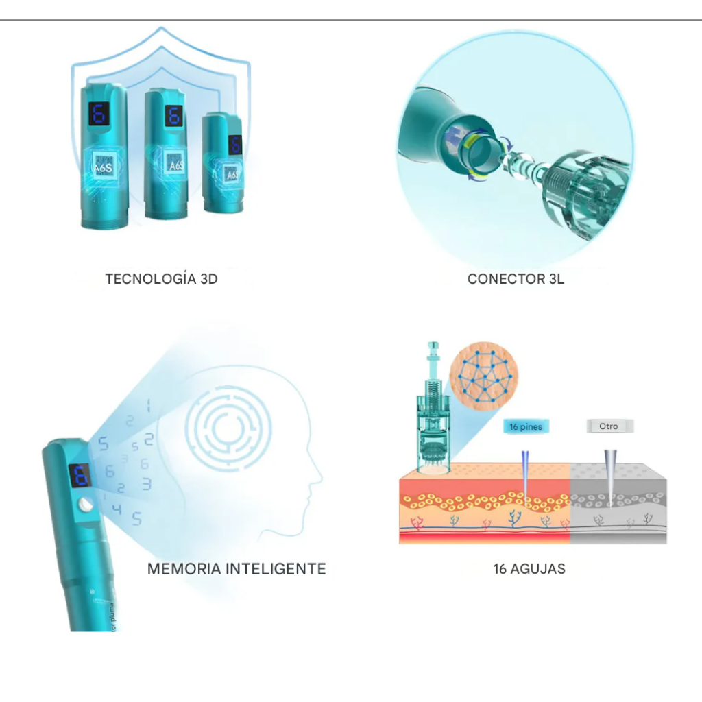 Dr. Pen A6S Microneedling Profesional con Tecnología Digital y Doble Batería™