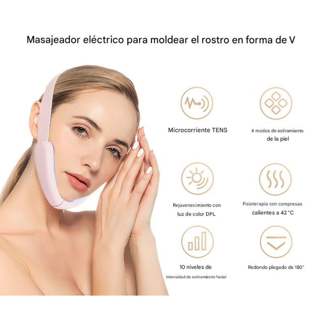 4 Reductor Facial de Papada y Cachetes Adelgazador Facial Profesional™