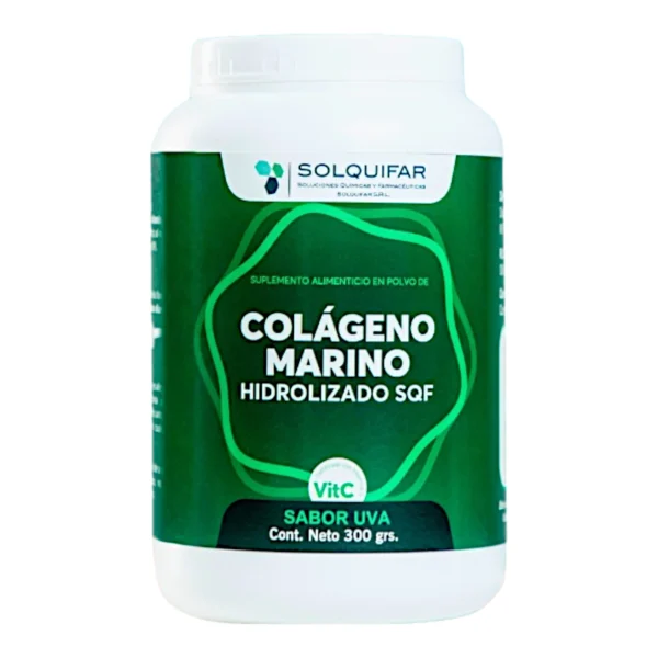 Colágeno Marino Hidrolizado SQF Sabor Uva 300 Gr🍇™