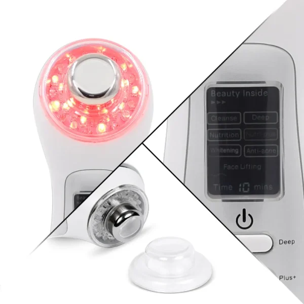 Rejuvenecedor Facial 5-1 EMS, Ultrasonido y LED™