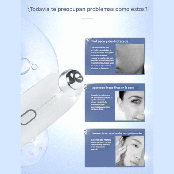 Inyector de oxígeno portátil con infusor de suero a base de agua NANO NIEBLA FACIAL™