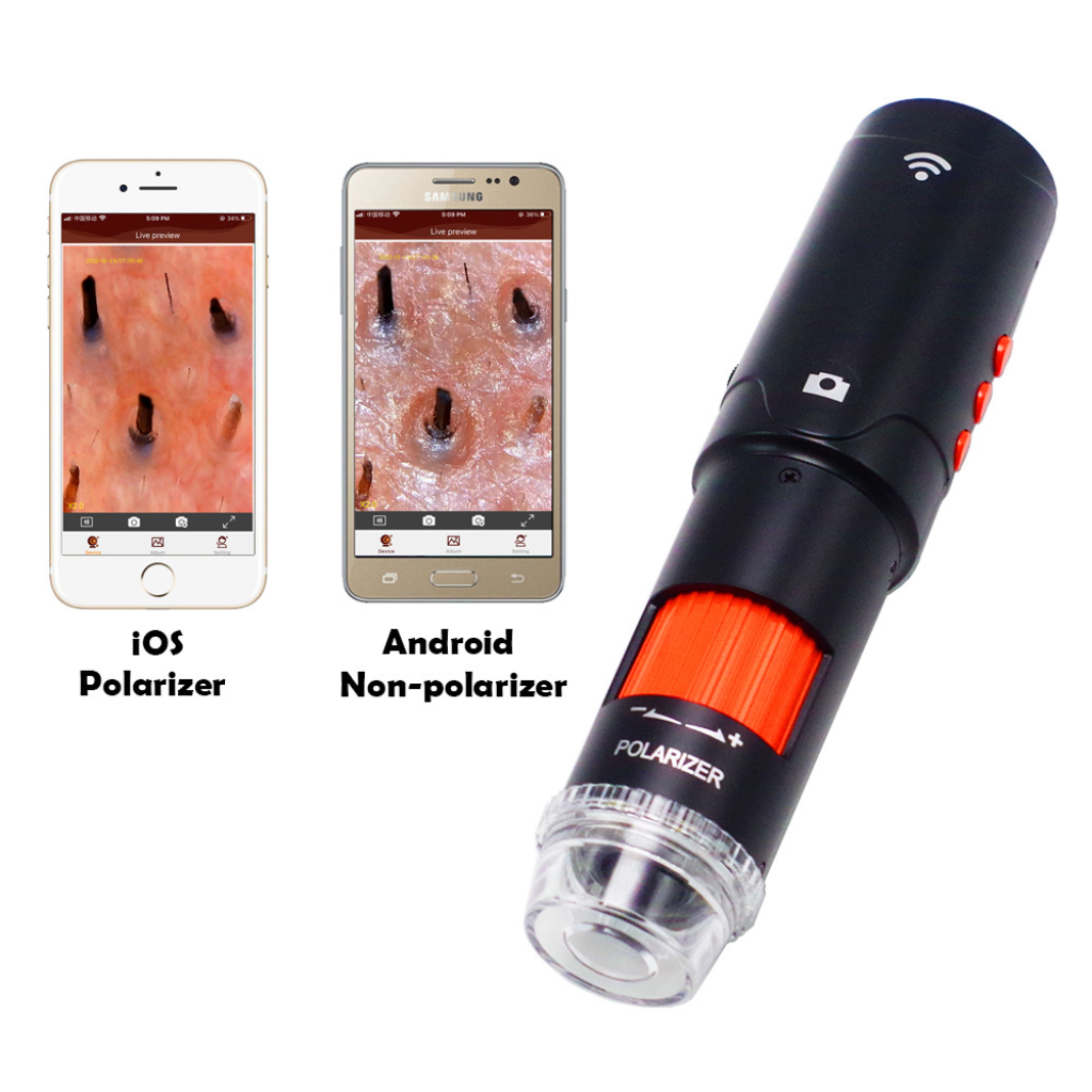 Dermatoscopio / Tricoscopio Digital WiFi Profesional DM023A-NC™