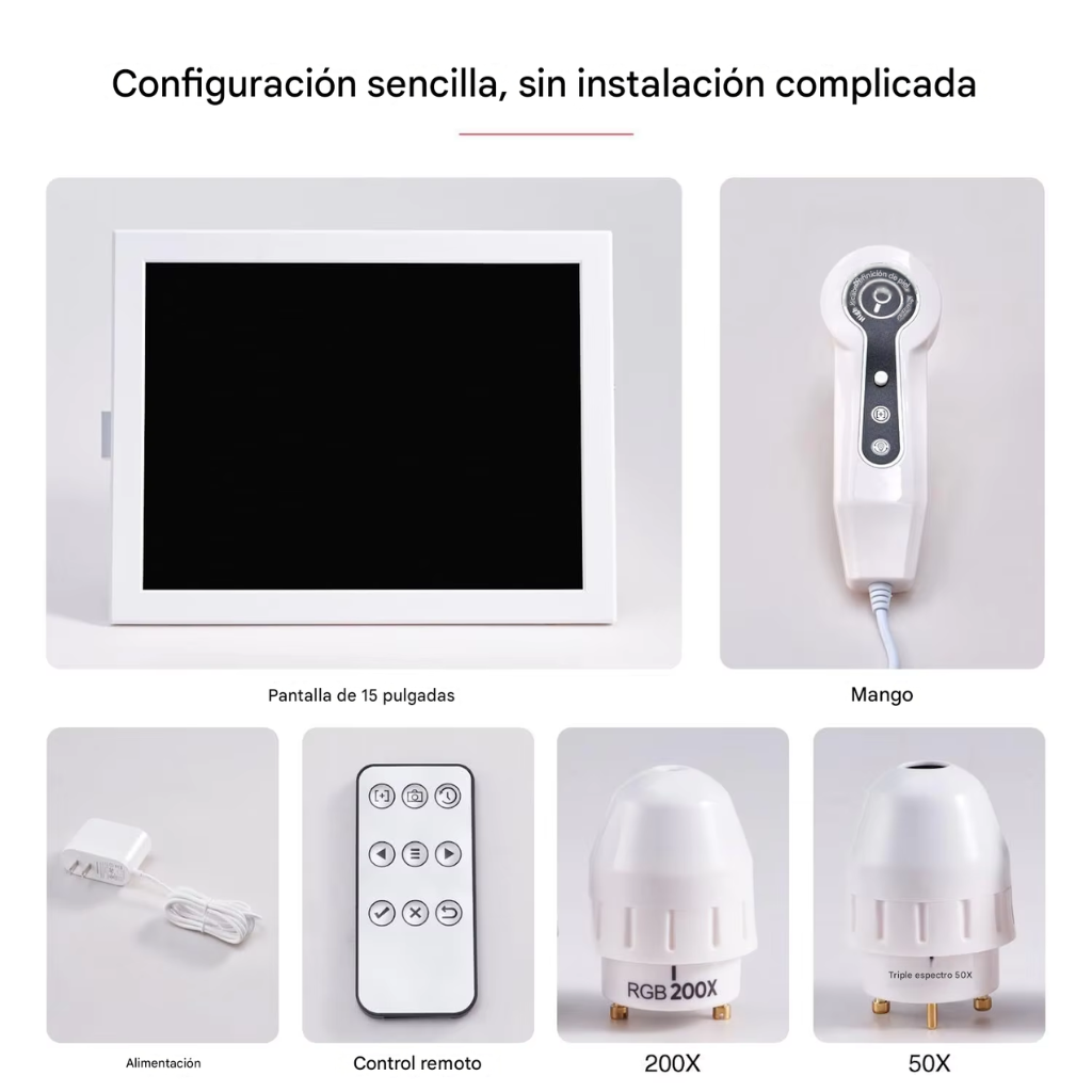 Analizador Profesional de Cabello y Cuero Cabelludo 4 Espectros BD-152A™