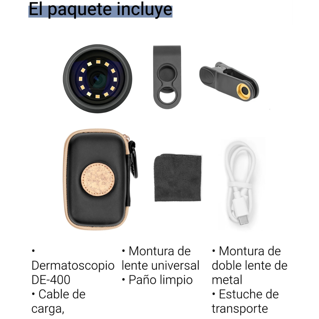 Dermatoscopio Profesional Digital GlowUp DE-400™