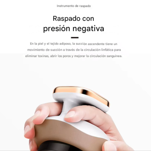 MASAJEADOR INTELIGENTE GUA SHA ELÉCTRICO 5 EN 1 (EMS + CALOR + VACÍO + LUZ ROJA)(TM)