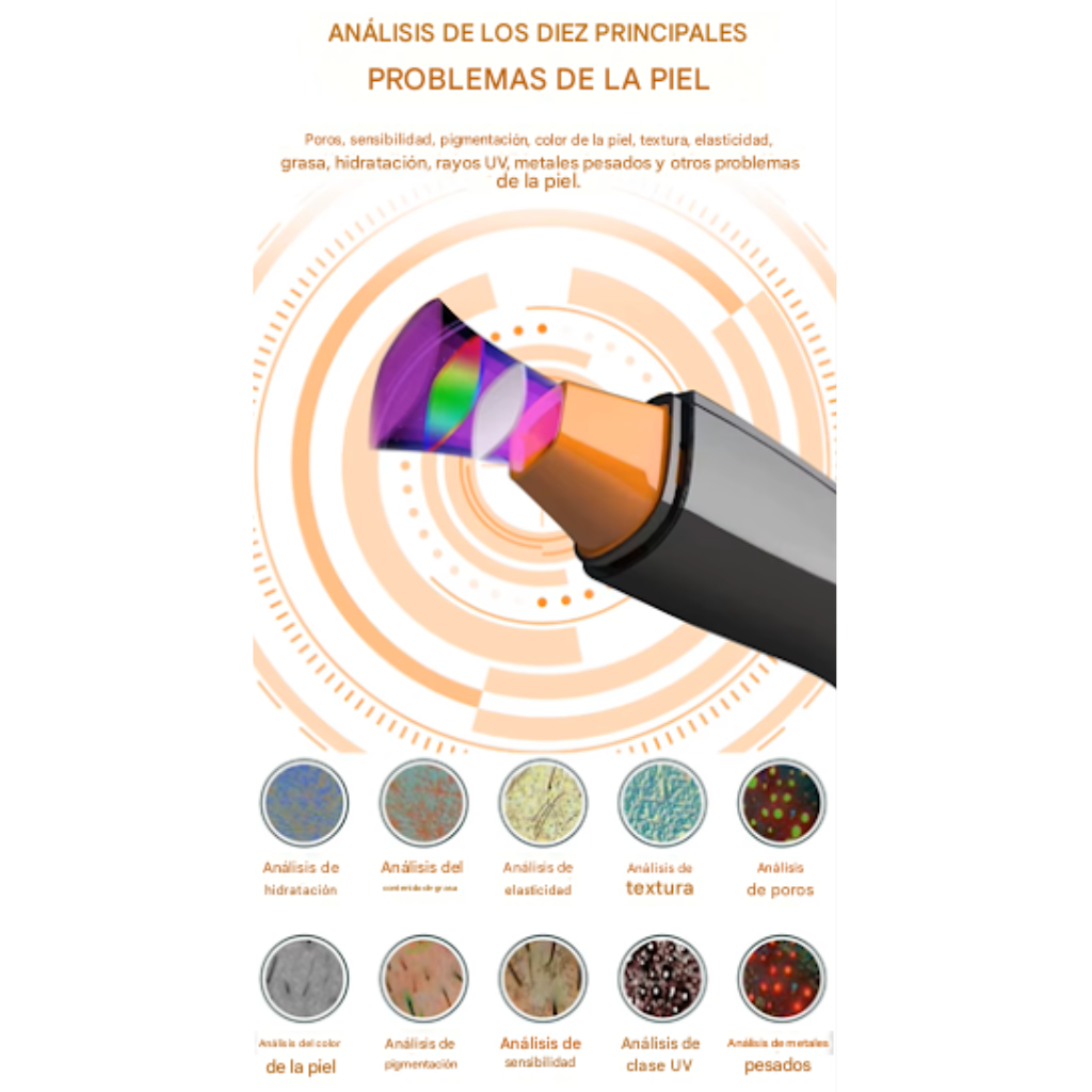 Analizador Inteligente de Piel Facial con IA y Pantalla Táctil™