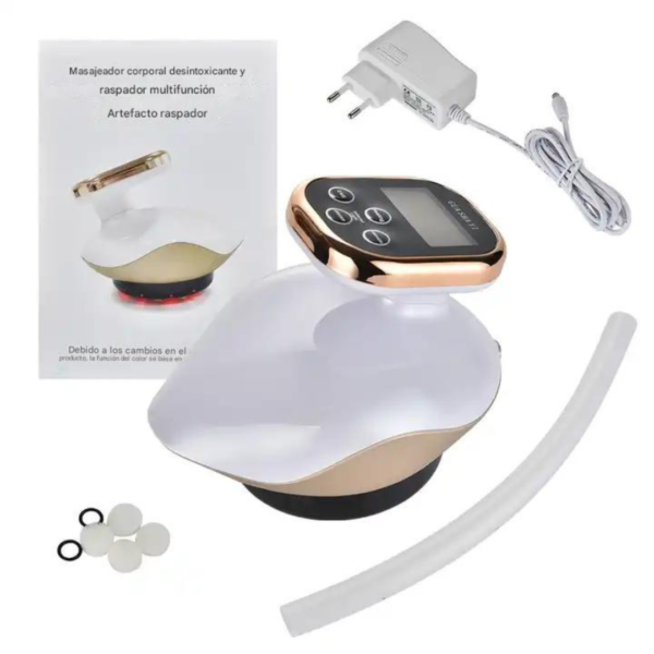 MASAJEADOR INTELIGENTE GUA SHA ELÉCTRICO 5 EN 1 (EMS + CALOR + VACÍO + LUZ ROJA)(TM)