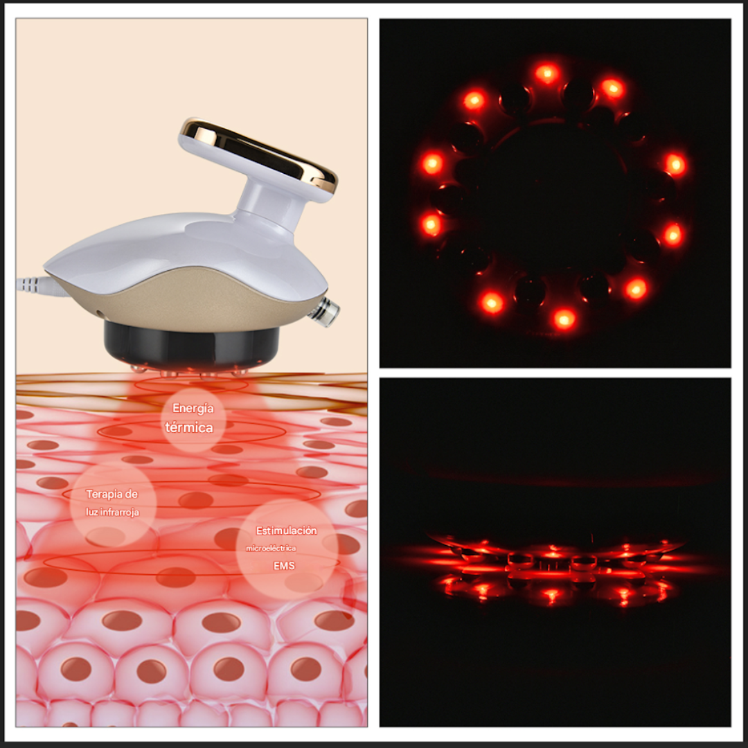 MASAJEADOR INTELIGENTE GUA SHA ELÉCTRICO 5 EN 1 EMS + CALOR + VACÍO + LUZ ROJA™