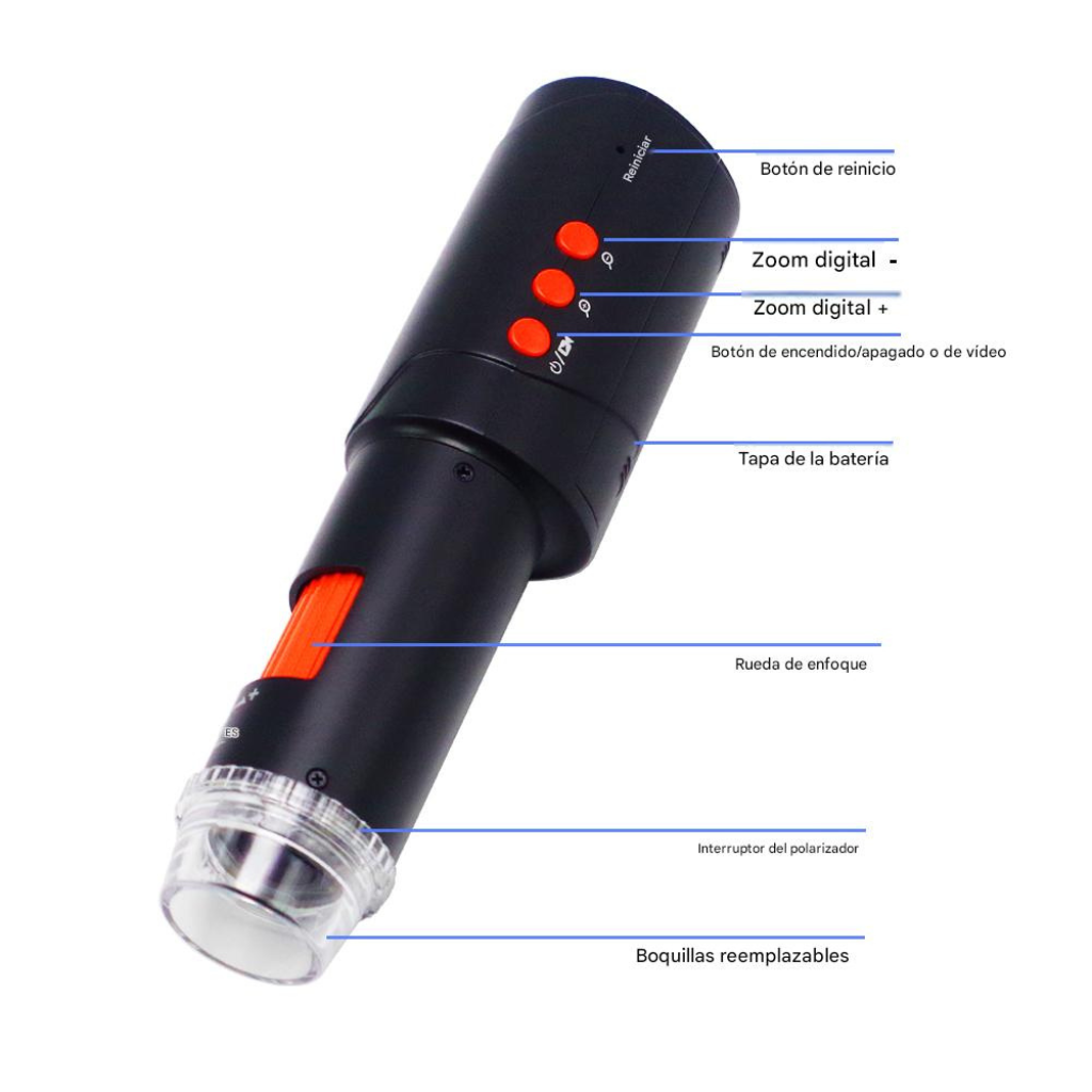 Dermatoscopio / Tricoscopio Digital WiFi Profesional DM023A-NC™